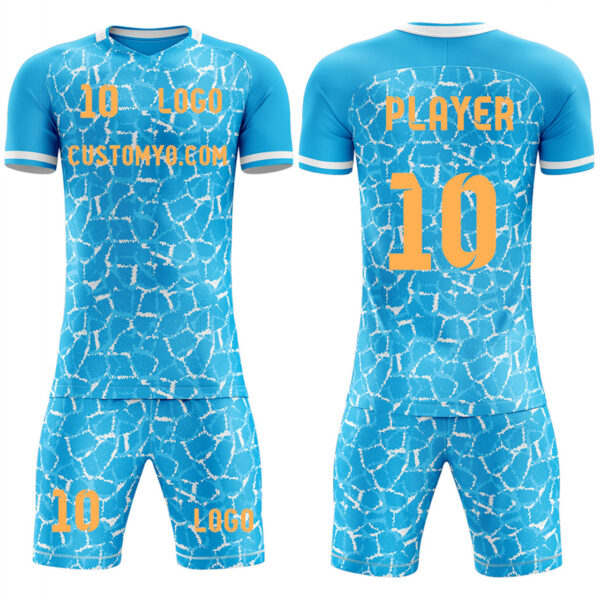 2024 New Marbled Design 6 color Custom Team Soccer Jersey & Shorts add your name and logo