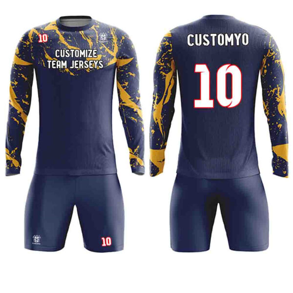 Custom Soccer Goalie Jersey Full Sublimated Club goalkeeper Uniform set Make Your Team Training Jerseys with name, number and logo910