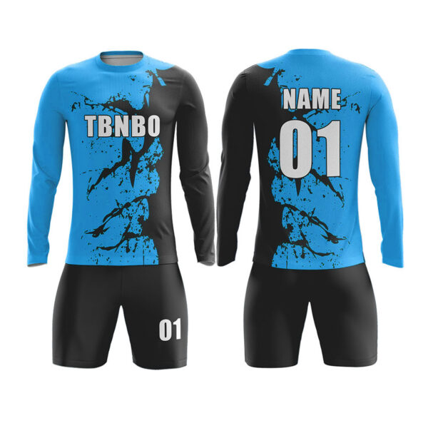 Long Sleeve Splash Pattern Cool Design Soccer Jersey Goalkeeper