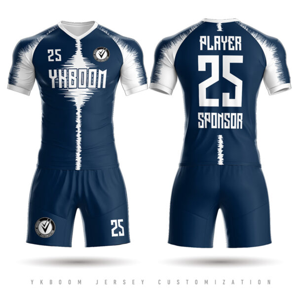 Custom Soccer Team uniforms (Jerseys &shorts) Full Sublimated Team name Player Names, Logo and Numbers, 22/23 new design football jerseys blue /white