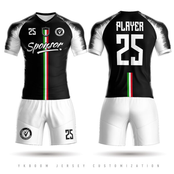 Custom Soccer Team uniforms (Jerseys &shorts) Full Sublimated Team name Player Names, Logo and Numbers, 22/23 new design football jerseys black/white